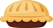 Apple pie bakery flat vector illustration