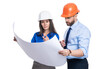 Supervisor colleagues. Engineer manager with assistant conduct inspection. Engineering inspection supervisor isolated white. Inspection by supervisors in office. Project details. Professional advice