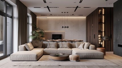 Contemporary living room modern interior style 