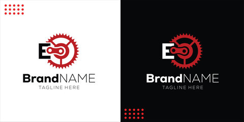 Creative Letter E Gear Logo design, design inspiration, vector