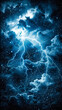 strong night lightning storm pattern repeating background