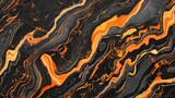 Fototapeta  - fiery volcanic lava flow texture