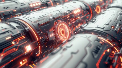 Leinwandbilder - illustration background of technology. Generative AI.