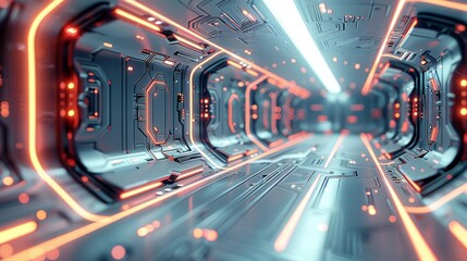 Poster - illustration background of technology. Generative AI.