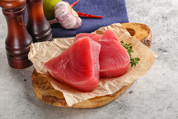 Poster - Delicous raw tuna steak for cooking