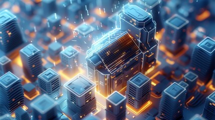 a technology image to be used by a real estate agent, using fundamental elements of this profession 