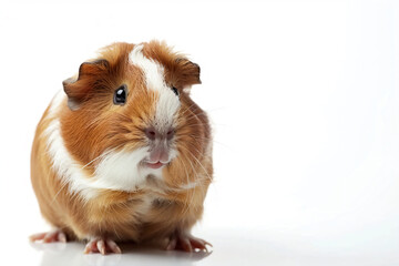 Wall Mural - a guinea is sitting on a white surface