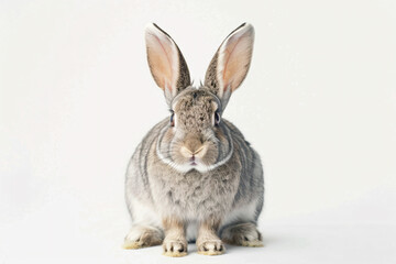 Wall Mural - a rabbit sitting on a white surface with a white background