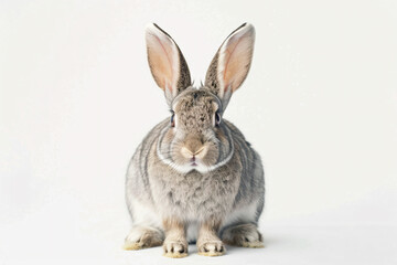 Canvas Print - a rabbit sitting on a white surface with a white background