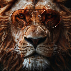 The Lion with Sunglasses