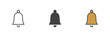 Notification bell different style icon set