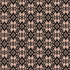 Sticker - Seamless abstract oramental pattern vertical decor tile background black beige brown