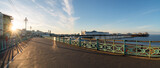 Fototapeta Tęcza - Brighton Pier panorama at sunrise. England