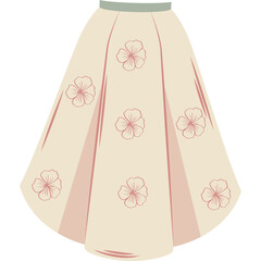 Sticker - Hand Drawn Floral Skirt