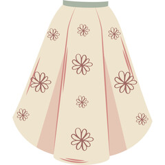 Sticker - Hand Drawn Floral Skirt