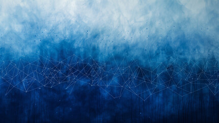 Wall Mural - A blue sky with a lot of stars and lines