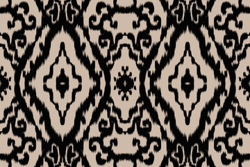 Seamless ethnic design, ikat art. beautiful hand drawn Design for textile and printingEthnic pattern.beautiful pattern. folk embroidery,bohemian style,aztec geometric art	