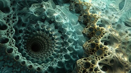 Poster - Fractals 3d optical illustration UHD wallpaper