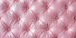Pastel pink leather upholster with diamond pattern connected by buttons