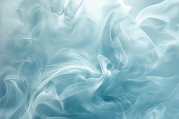 Wall Mural - tranquil and serene abstract milk swirl background with gentle and elegant blue swirls, creating a s