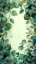 Delicate Illustrations Of Ferns And Ivy In Soft Watercolor Hues, Water Color ,clipart 