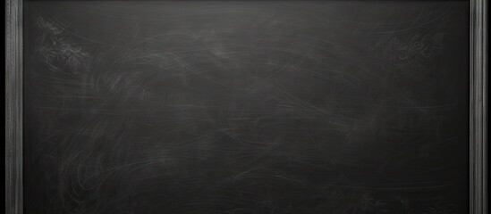 Canvas Print - Copy space image of an empty black chalkboard with traces of chalk showcasing its classic texture