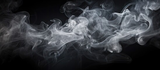 Sticker - Copy space image of smoke cloud against a black backdrop