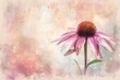 Captured in the fluidity of watercolor, the Echinacea flower blooms with resilience and beauty, its sturdy stems and intricate details a testament to nature's strength.