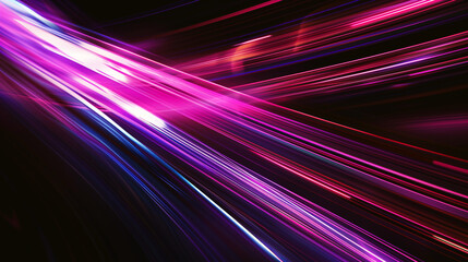 Poster - Abstract digital representation of high-speed data transfer and internet connectivity with dynamic light streaks.