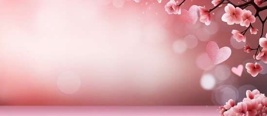 Sticker - The background of the image features a pink color scheme creating a Valentine s Day ambiance It provides ample copy space for additional text or graphics