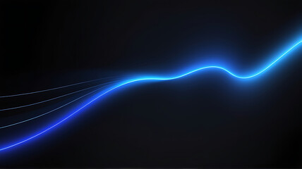  Blue blue spectrum lights tech black party club neon lights abstract wave technology background, black background. wide banner, poster, website, video editing, background. ai