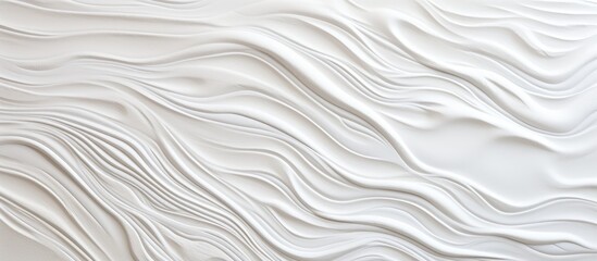 Wall Mural - Abstract white decorative plaster or concrete with a textured surface serving as an art stylized banner providing a copy space for text