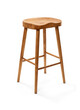 Stylish wooden bar stool isolated on white background, including clipping path