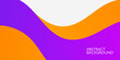 Abstract 3D wave art background design with purple and orange combination on white background for design. Eps10 vector