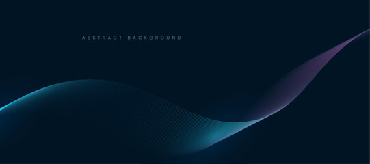 dark abstract background with glowing wave lines.