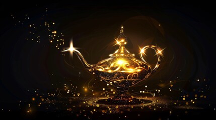 Poster - magic lamp with lights