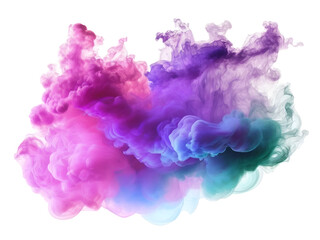 Abstract pink party fog. 3D special effects fog clouds for birthday party isolated on transparent background