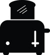 Bread toaster icon. Toaster kitchen equipment sign. Roasted toast symbol. flat style.