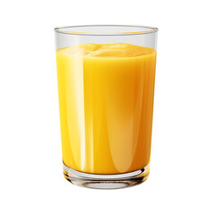 glass of mango juice isolated on transparent background