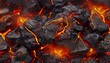 © DruZhi Art - A seamless pattern of molten lava and volcanic rock, depicting intense heat and flowing magma, suitable for dramatic and powerful visual themes
