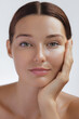 Cosmetics Skin Care Photo, Close-up Woman Perfect Face with Silky Skin