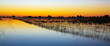 Beautiful shades of sunset on the Okavango River in Botswana.