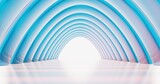 Fototapeta  - Abstract architecture background arched interior 3d render