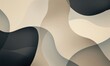 Art abstract minimalistic modern design beige and dark black colors