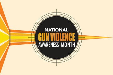 Wall Mural - Gun Violence Awareness Month background or banner design template celebrated in june. vector illustration.
