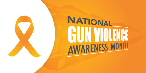 Wall Mural - Gun Violence Awareness Month background or banner design template celebrated in june. vector illustration.
