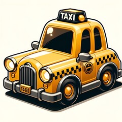 taxi cab illustration