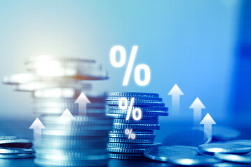 stock market or forex trading graph and candlestick chart suitable for financial investment concept.