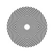 Abstract Circle Pattern. Round Black and White Design Element. 