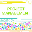 Project Management Colorful Texture Bottom Square Business Symbols 